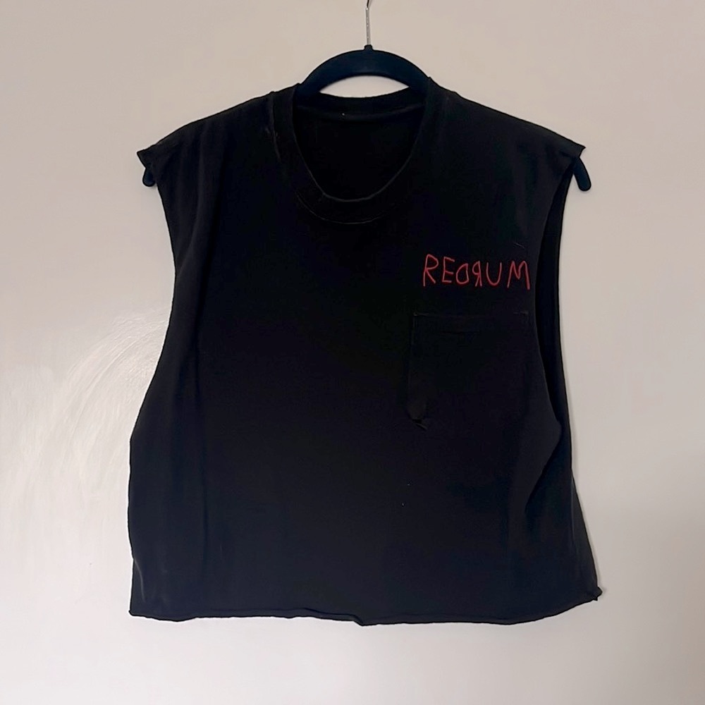 The Shining Redrum Horror Vintage Crop Top